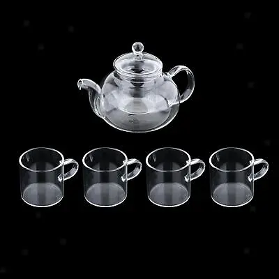 Buy Teaware Set Borosilicate Glass Flower Heat Proof Decor Teacups Cups For Home • 18.52£