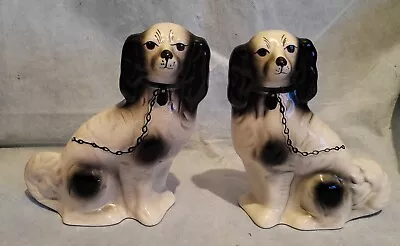 Buy 2 X Staffordshire King Charles Spaniels Dogs   Height 21cm Vintage Wally Dogs • 45£
