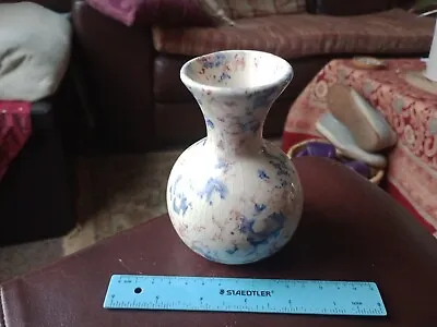 Buy Gunnislake Pottery, Cornwall. Hand Painted Vase. 4.5  Tall, 2.25  Rim Dia. • 8.50£