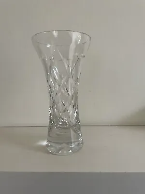 Buy Vintage Quality Lead Crystal Cut Glass Vase.  Height: 20.5 Cm  / Width: 10.5 Cm • 13.99£