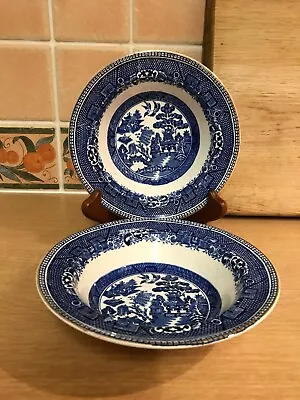 Buy 2 Arklow Ireland Rimmed Bowls - Willow Pattern • 12£