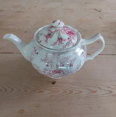 Buy Vintage ??? Johnson Bros Rose Chintz Pink Teapot • 25£