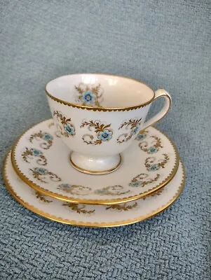 Buy Royal Crown Derby ‘Blue Pimpernel’ Tea Cup, Saucer & Tea Plate (A1246) • 7.99£