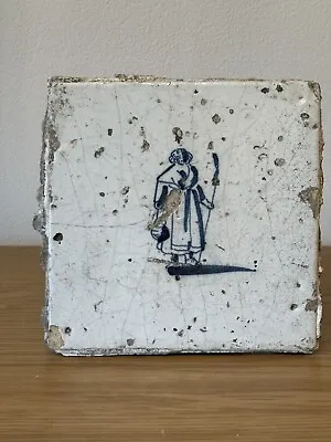Buy Antique Delft Tile Circa 1650 • 45£
