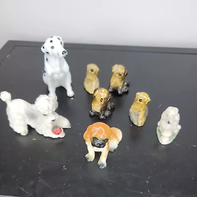 Buy 8 Vintage Miniature Animals Bone China Wade Dogs   • 9.48£
