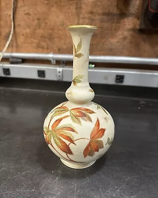 Buy Antique Art Nouveau Porcelain Eggshell Finish Vase Gold Leaf Pattern Marked 109 • 96.05£
