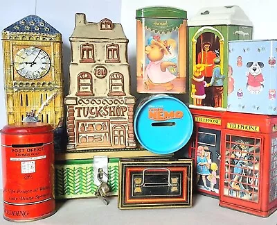 Buy VINTAGE MONEY BOXES - TIN Or CERAMIC -  Select And Order From The MENU Below • 12£