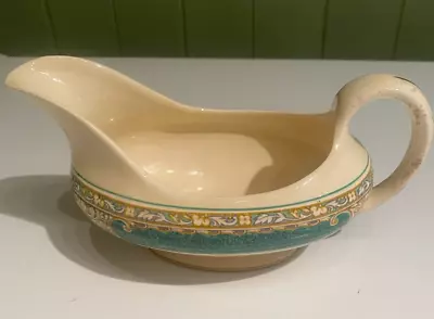 Buy RARE Vintage Booths Silicon China Gravy Boat 1930's - Green & Gold Pattern  • 4.99£