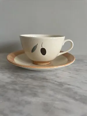 Buy Poole Pottery Fresco Terracotta Cup And Saucer • 7.50£