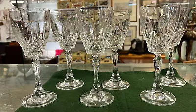 Buy Set Of 6 Crystal Etched Wine Glasses • 18£