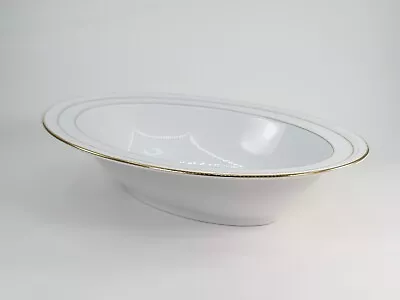 Buy Vintage Noritake 4061 White Scapes Lockleigh Bowl Gold Trim Oval Serving • 24.10£