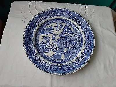 Buy Decorative Antique Blue & White Willow Pattern Dinner Plate • 8£