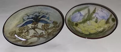 Buy Two Chelsea Studio Pottery Hand Painted Dishes Spring Flowers • 19.99£