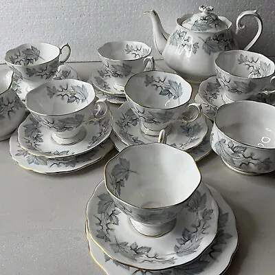 Buy Royal Albert Silver Maple Tea Set, 22 Pieces, Teapot 1250ml • 100£
