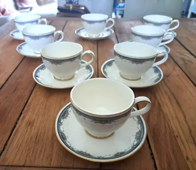 Buy Set Of 8 Royal Doulton Albany Tea Cups & Saucers H5121 • 9.99£