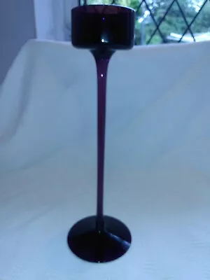Buy WEDGWOOD 27.5cm/10.75inches BRANCASTER CANDLESTICK DEEP PURPLE • 36.50£