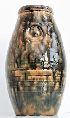 Buy Langley Mill Art Pottery Vase Decorated With Mottled Tortoiseshell Effect Glaze • 35£