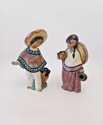 Buy Lladro Gres Figurine 'Pepita With Sombrero' Mexican #2140  + Pedro 12141 RARE • 89£