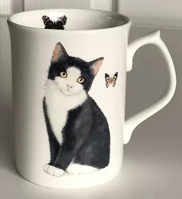 Buy Cat And Butterfly , Duchess, Fine Bone China Mug Black And White Cat B • 9.99£