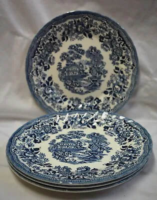 Buy 4-Churchill Blue Willow  Dinner Plates  England 10-1/4  Vintage • 47.03£