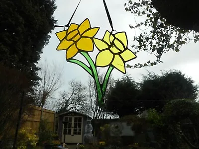 Buy Stained Glass Daffodil Flowers Suncatcher Or Wall Mount.  • 30£
