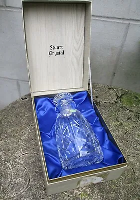 Buy Lovely Vintage Stuart Crystal Decanter In Original Fitted Box • 38£