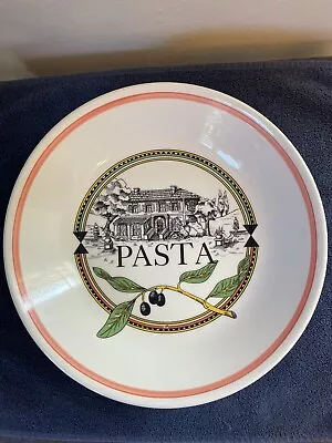 Buy Vintage 1996 Pasta Bowl Ironstone Tableware Made In Italy Red Trim 11-1/4  • 22.04£