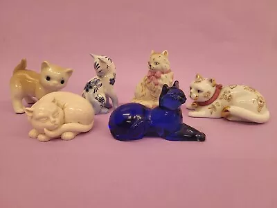 Buy Franklin Mint Cat Collection, 6 X Miniature Cat Figurines. All Different.  • 14.99£