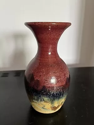 Buy Studio Art Pottery 6.5” Vase Signed C. Sheehan Bozeman MT Multicolored  • 48.02£