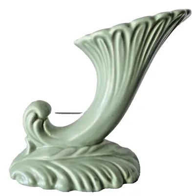 Buy Haeger Cornucopia Mint Green Vase Planter 444-A Circa 1940's Pottery • 3.56£