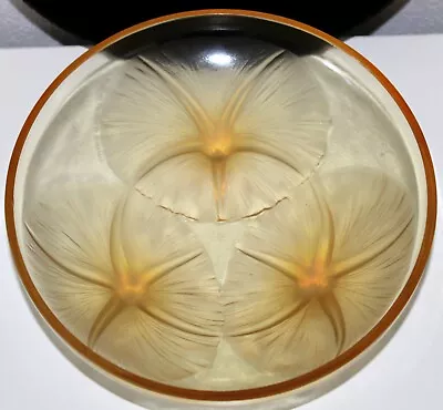Buy R Lalique Volubilis Bowl Yellow Opalescent Wheel Cut Signature 383  • 1,165.69£
