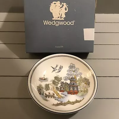 Buy 2) WEDGWOOD “Chinese Legend” Pattern Round Tray Pin Dish   In Box 10cm • 7.50£