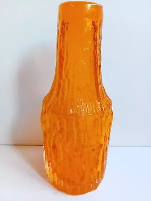 Buy Vintage Whitefriars Patt No 9730 Textured Bottle Vase In Tangerine FREE P&P • 189.99£