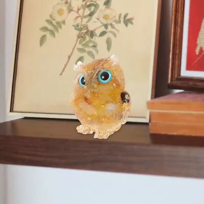 Buy  Miniature Glass Animals Natural Bird Toys Gravel Owl Ornaments • 10.95£