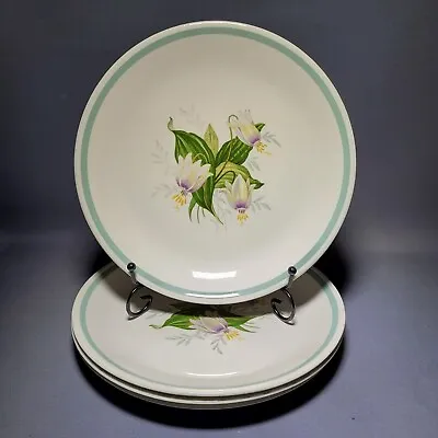 Buy 4x Alfred Meakin Flowers With Green Rim Dinner Plates 10  Dinning Set • 26.90£