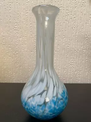 Buy Mdina Blue And White Splatter Vase • 12.99£