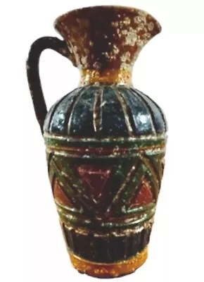 Buy Vintage Mid Century Raymor Londi Bitossi Sgraffito Lava Glaze Jug Vase • 53.03£