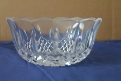 Buy Vintage Crystal Cut Glass Decorative Fruit Bowl With Wavy Edge • 25£