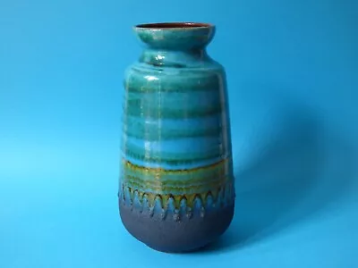 Buy Large Jade Blue West German Germany Pottery Fat Lava Flower Vase Free Uk P&p • 49.89£