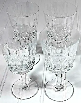 Buy Royal Doulton Signed Ashmont Lead  Crystal Wine Goblet Glasses Set Of 4 • 56.72£