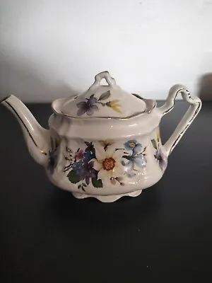 Buy Vintage Arthur Wood Teapot With Floral Blue Flowers • 15.50£