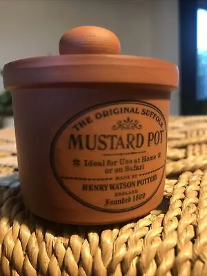 Buy Henry Watson Original Suffolk Pottery Terracotta Mustard Pot  • 10£