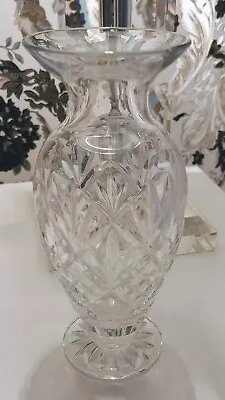 Buy Vintage 1970s Heavy Cut Glass Lead Crystal Vase Great Condition 16 Cm X 6 Cm • 12£