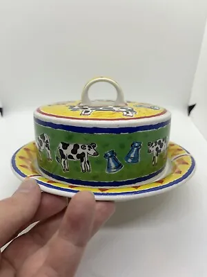 Buy VG Rare Dunoon Stoneware Farmyard Cows Covered Butter Cheese Dish Jane Brookshaw • 48.62£