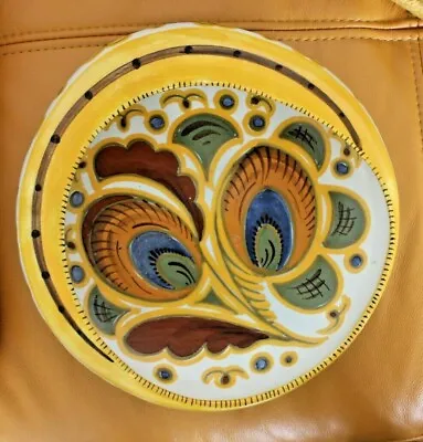 Buy Retro Gouda Rhodesia Royal Art Pottery Dish, Hand Painted Yellow Flowers • 45£