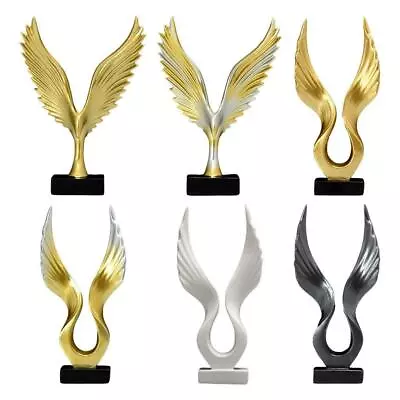 Buy Eagle/Angel Wings Statue Sculpture Resin Figurine Ornament For Home Office • 8.34£