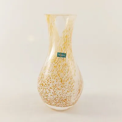 Buy Caithness Bud Vase, Orange & White Swirl Pattern, Caithness Sticker On Front  • 19.99£
