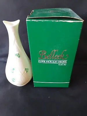 Buy Vintage Donegal Belleek Ireland Shamrock Bud Vase In Box • 10£