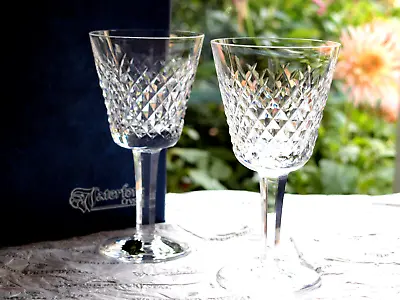 Buy Waterford Crystal Alana Claret Wine Glasses Pair Mint In Original Box • 85£