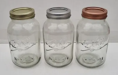 Buy 3 X Eerin Mason Jars Screw Top Storage Kitchen Arts Crafts - 1000ml • 10.99£